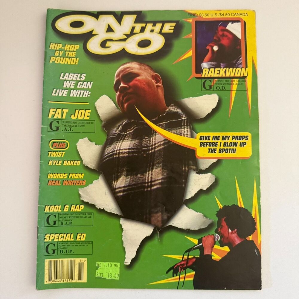 Vintage On The Go Hip Hop Magazine Fat Joe Raekwon Issue #10 1995 Rap Graffiti